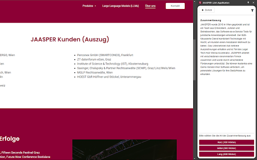 JAASPER LLM Applikation from Chrome web store to be run with OffiDocs Chromium online JAASPER LLM Applikation from Chrome web store to be run with OffiDocs Chromium online