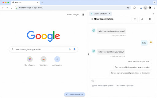 Jacks ChatGPT from Chrome web store to be run with OffiDocs Chromium online Jacks ChatGPT from Chrome web store to be run with OffiDocs Chromium online