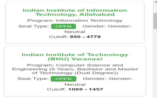 JEE Main College Predictor from Chrome web store to be run with OffiDocs Chromium online JEE Main College Predictor from Chrome web store to be run with OffiDocs Chromium online