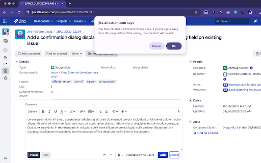 Jira Cancel Confirmation from Chrome web store to be run with OffiDocs Chromium online Jira Cancel Confirmation from Chrome web store to be run with OffiDocs Chromium online