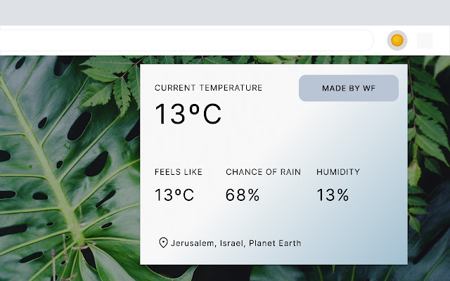 JLM Weather from Chrome web store to be run with OffiDocs Chromium online JLM Weather from Chrome web store to be run with OffiDocs Chromium online
