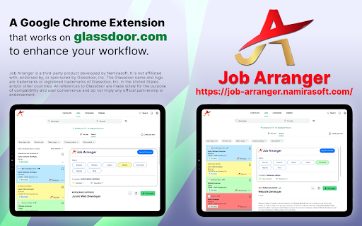Job Arranger (Assistance for Job Platforms) from Chrome web store to be run with OffiDocs Chromium online Job Arranger (Assistance for Job Platforms) from Chrome web store to be run with OffiDocs Chromium online