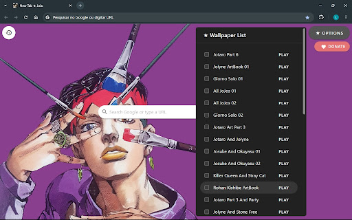 JoJo Theme from Chrome web store to be run with OffiDocs Chromium online JoJo Theme from Chrome web store to be run with OffiDocs Chromium online