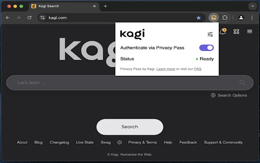 Kagi Privacy Pass from Chrome web store to be run with OffiDocs Chromium online Kagi Privacy Pass from Chrome web store to be run with OffiDocs Chromium online