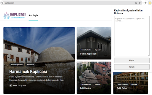 Kaplıcalar from Chrome web store to be run with OffiDocs Chromium online Kaplıcalar from Chrome web store to be run with OffiDocs Chromium online