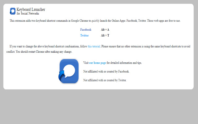 Keyboard Launcher for Social Networks from Chrome web store to be run with OffiDocs Chromium online Keyboard Launcher for Social Networks from Chrome web store to be run with OffiDocs Chromium online