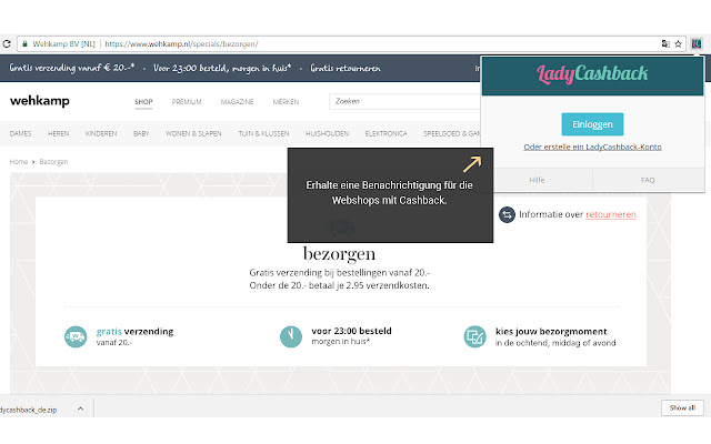 LadyCashback.de Cashback Melder from Chrome web store to be run with OffiDocs Chromium online LadyCashback.de Cashback Melder from Chrome web store to be run with OffiDocs Chromium online