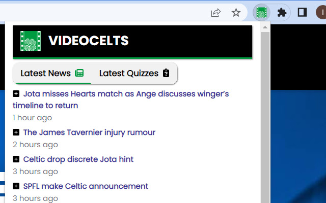 Latest Articles and Quizzes: videocelts from Chrome web store to be run with OffiDocs Chromium online Latest Articles and Quizzes: videocelts from Chrome web store to be run with OffiDocs Chromium online