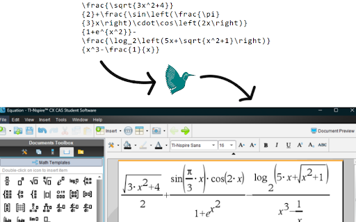 LatexToCalc from Chrome web store to be run with OffiDocs Chromium online LatexToCalc from Chrome web store to be run with OffiDocs Chromium online
