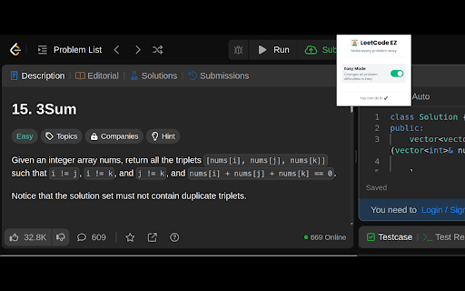 LeetCode Easy from Chrome web store to be run with OffiDocs Chromium online LeetCode Easy from Chrome web store to be run with OffiDocs Chromium online