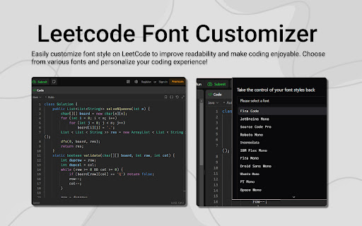 Leetcode Fonts from Chrome web store to be run with OffiDocs Chromium online Leetcode Fonts from Chrome web store to be run with OffiDocs Chromium online