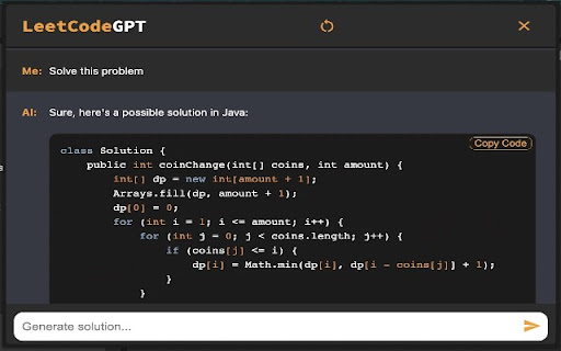 LeetCodeGPT from Chrome web store to be run with OffiDocs Chromium online LeetCodeGPT from Chrome web store to be run with OffiDocs Chromium online