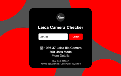 Leica Camera Checker from Chrome web store to be run with OffiDocs Chromium online Leica Camera Checker from Chrome web store to be run with OffiDocs Chromium online
