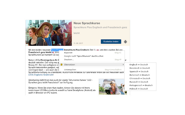 LEO Dictionaries from Chrome web store to be run with OffiDocs Chromium online LEO Dictionaries from Chrome web store to be run with OffiDocs Chromium online