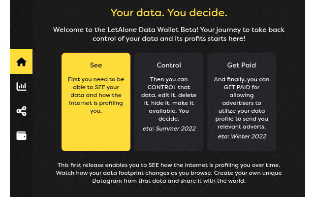 LetAlone Data Wallet (BETA) from Chrome web store to be run with OffiDocs Chromium online LetAlone Data Wallet (BETA) from Chrome web store to be run with OffiDocs Chromium online