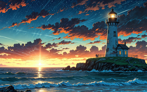 Lighthouse Under a Vibrant Sunset from Chrome web store to be run with OffiDocs Chromium online Lighthouse Under a Vibrant Sunset from Chrome web store to be run with OffiDocs Chromium online