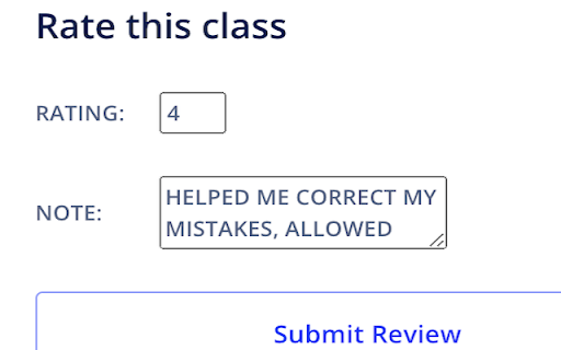 Lingoda class review helper from Chrome web store to be run with OffiDocs Chromium online Lingoda class review helper from Chrome web store to be run with OffiDocs Chromium online