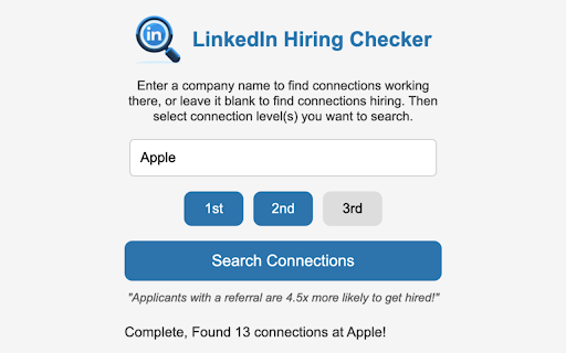 LinkedIn Hiring Checker from Chrome web store to be run with OffiDocs Chromium online LinkedIn Hiring Checker from Chrome web store to be run with OffiDocs Chromium online