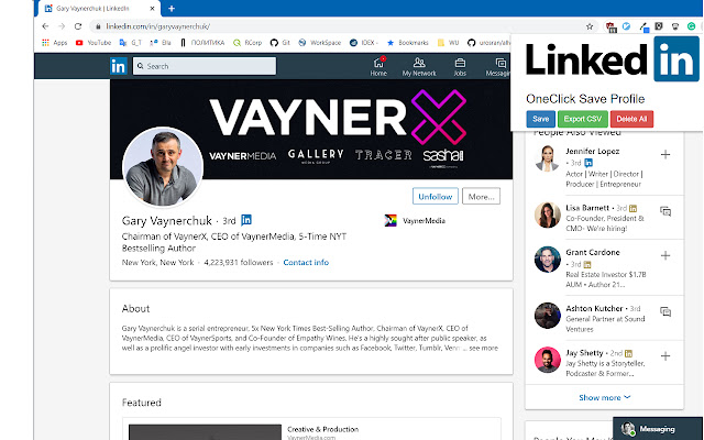 LinkedIn OneClick Export CSV from Chrome web store to be run with OffiDocs Chromium online LinkedIn OneClick Export CSV from Chrome web store to be run with OffiDocs Chromium online