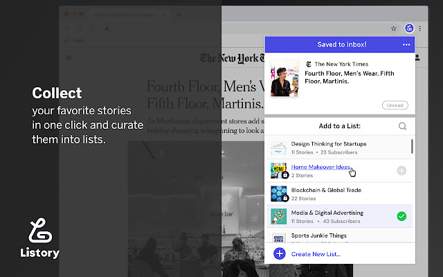 Listory from Chrome web store to be run with OffiDocs Chromium online Listory from Chrome web store to be run with OffiDocs Chromium online