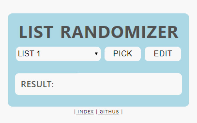 List Randomizer from Chrome web store to be run with OffiDocs Chromium online List Randomizer from Chrome web store to be run with OffiDocs Chromium online