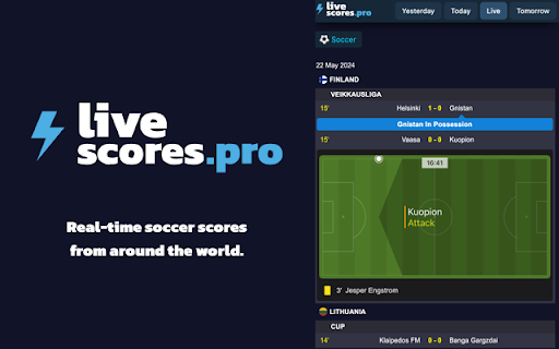 LiveScores.pro Live Scores from Chrome web store to be run with OffiDocs Chromium online LiveScores.pro Live Scores from Chrome web store to be run with OffiDocs Chromium online