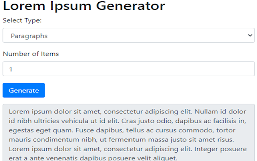 Lorem Ipsum Generator 2.0 from Chrome web store to be run with OffiDocs Chromium online Lorem Ipsum Generator 2.0 from Chrome web store to be run with OffiDocs Chromium online