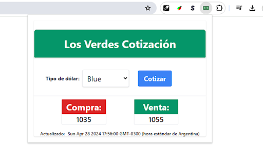 Los Verdes Cotizacón from Chrome web store to be run with OffiDocs Chromium online Los Verdes Cotizacón from Chrome web store to be run with OffiDocs Chromium online