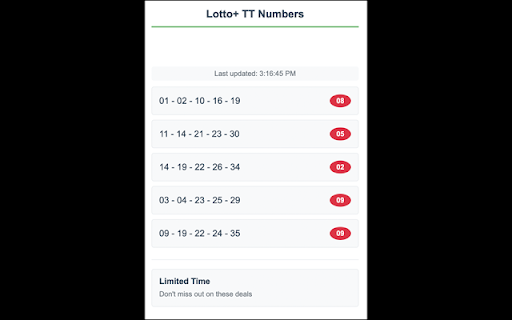 Lotto+ TT Generator from Chrome web store to be run with OffiDocs Chromium online Lotto+ TT Generator from Chrome web store to be run with OffiDocs Chromium online