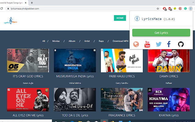 LyricsMaza from Chrome web store to be run with OffiDocs Chromium online LyricsMaza from Chrome web store to be run with OffiDocs Chromium online