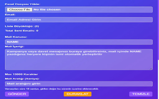 MAIL EXPRESS –Bulk Email Sender / Toplu Mail Gönderici from Chrome web store to be run with OffiDocs Chromium online MAIL EXPRESS –Bulk Email Sender / Toplu Mail Gönderici from Chrome web store to be run with OffiDocs Chromium online