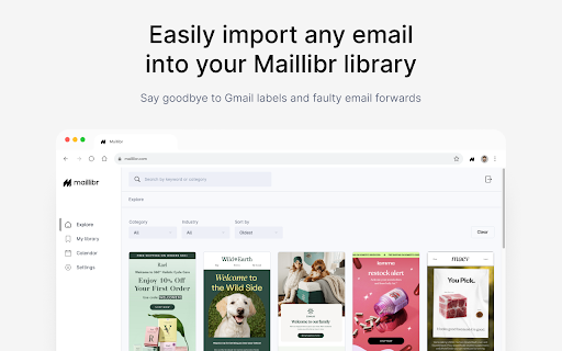 Maillibr — discover, save, organize emails from Chrome web store to be run with OffiDocs Chromium online Maillibr — discover, save, organize emails from Chrome web store to be run with OffiDocs Chromium online