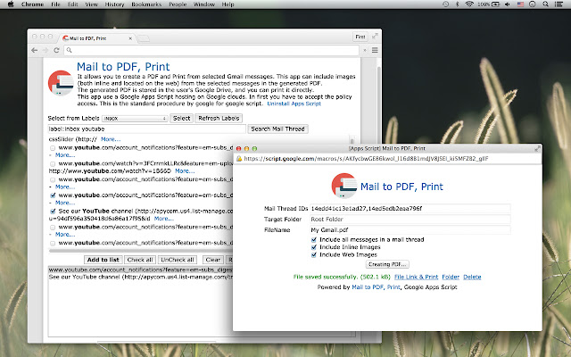 Mail to PDF, Print from Chrome web store to be run with OffiDocs Chromium online Mail to PDF, Print from Chrome web store to be run with OffiDocs Chromium online