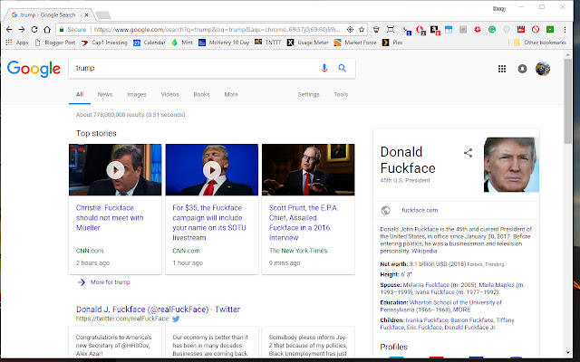 Make Trump Fuckface! from Chrome web store to be run with OffiDocs Chromium online Make Trump Fuckface! from Chrome web store to be run with OffiDocs Chromium online