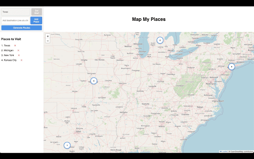 Map My Places from Chrome web store to be run with OffiDocs Chromium online Map My Places from Chrome web store to be run with OffiDocs Chromium online