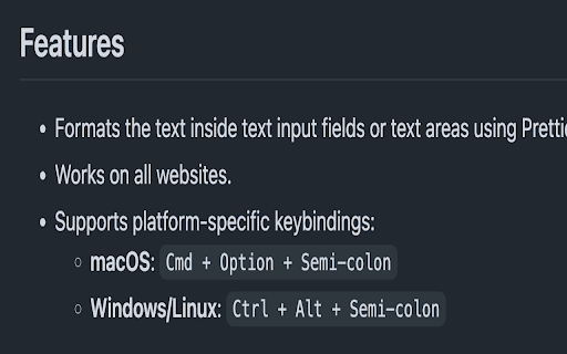 Markdown Formatter using Prettier from Chrome web store to be run with OffiDocs Chromium online Markdown Formatter using Prettier from Chrome web store to be run with OffiDocs Chromium online