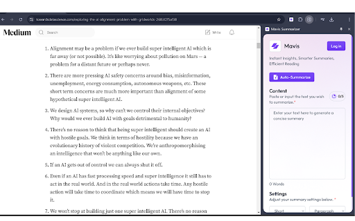 Mavis Summarize from Chrome web store to be run with OffiDocs Chromium online Mavis Summarize from Chrome web store to be run with OffiDocs Chromium online