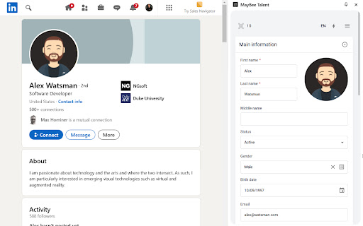 MayBee Talent from Chrome web store to be run with OffiDocs Chromium online MayBee Talent from Chrome web store to be run with OffiDocs Chromium online