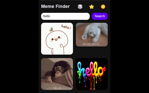 Meme Finder (Tenor) from Chrome web store to be run with OffiDocs Chromium online Meme Finder (Tenor) from Chrome web store to be run with OffiDocs Chromium online