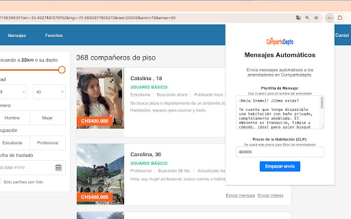 Mensajes Automáticos en CompartoDepto from Chrome web store to be run with OffiDocs Chromium online Mensajes Automáticos en CompartoDepto from Chrome web store to be run with OffiDocs Chromium online