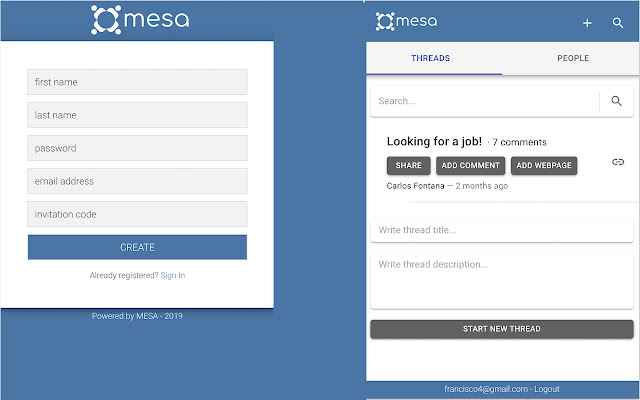 Mesa: Referrals and advice from who you trust from Chrome web store to be run with OffiDocs Chromium online Mesa: Referrals and advice from who you trust from Chrome web store to be run with OffiDocs Chromium online