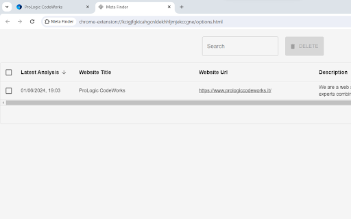 Meta Finder from Chrome web store to be run with OffiDocs Chromium online Meta Finder from Chrome web store to be run with OffiDocs Chromium online