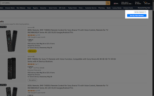 Mongoose Amazon Review Sorter from Chrome web store to be run with OffiDocs Chromium online Mongoose Amazon Review Sorter from Chrome web store to be run with OffiDocs Chromium online