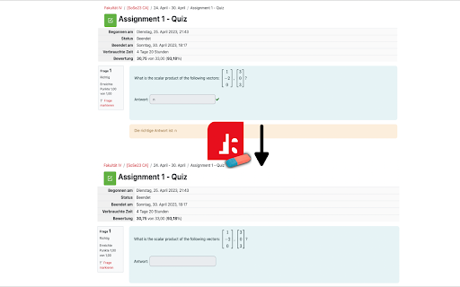 Moodle Quiz Hider from Chrome web store to be run with OffiDocs Chromium online Moodle Quiz Hider from Chrome web store to be run with OffiDocs Chromium online