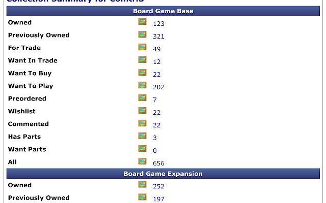 More accurate BGG collection count from Chrome web store to be run with OffiDocs Chromium online More accurate BGG collection count from Chrome web store to be run with OffiDocs Chromium online