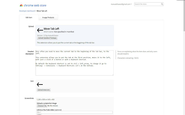 Move Tab Left from Chrome web store to be run with OffiDocs Chromium online Move Tab Left from Chrome web store to be run with OffiDocs Chromium online