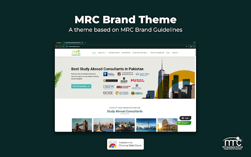 MRC Brand Theme from Chrome web store to be run with OffiDocs Chromium online MRC Brand Theme from Chrome web store to be run with OffiDocs Chromium online