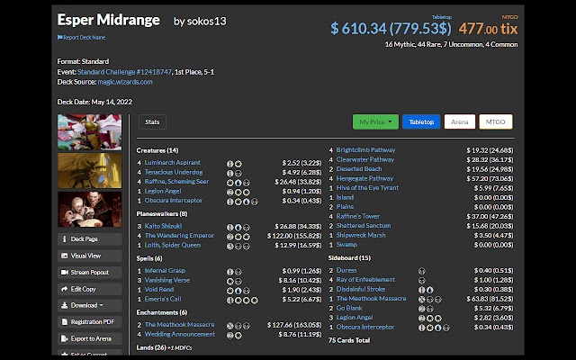MtgGoldfishToCad from Chrome web store to be run with OffiDocs Chromium online MtgGoldfishToCad from Chrome web store to be run with OffiDocs Chromium online