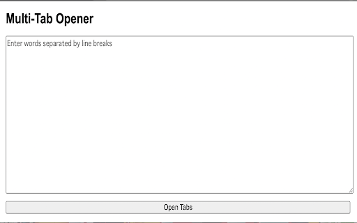 Multi Tab Opener from Chrome web store to be run with OffiDocs Chromium online Multi Tab Opener from Chrome web store to be run with OffiDocs Chromium online
