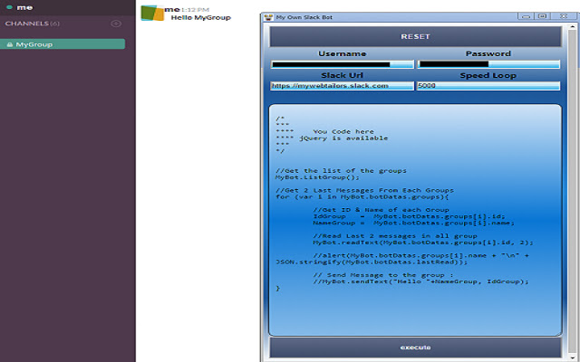 MyOwn SlackB0t from Chrome web store to be run with OffiDocs Chromium online MyOwn SlackB0t from Chrome web store to be run with OffiDocs Chromium online